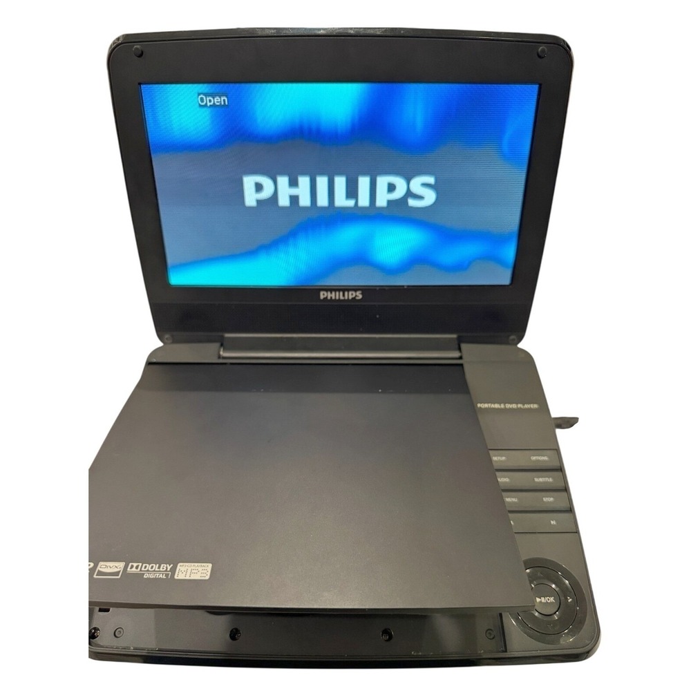 Philips PD9000/37 Portable DVD‎ Player 9" LCD Display White For Parts Powers On